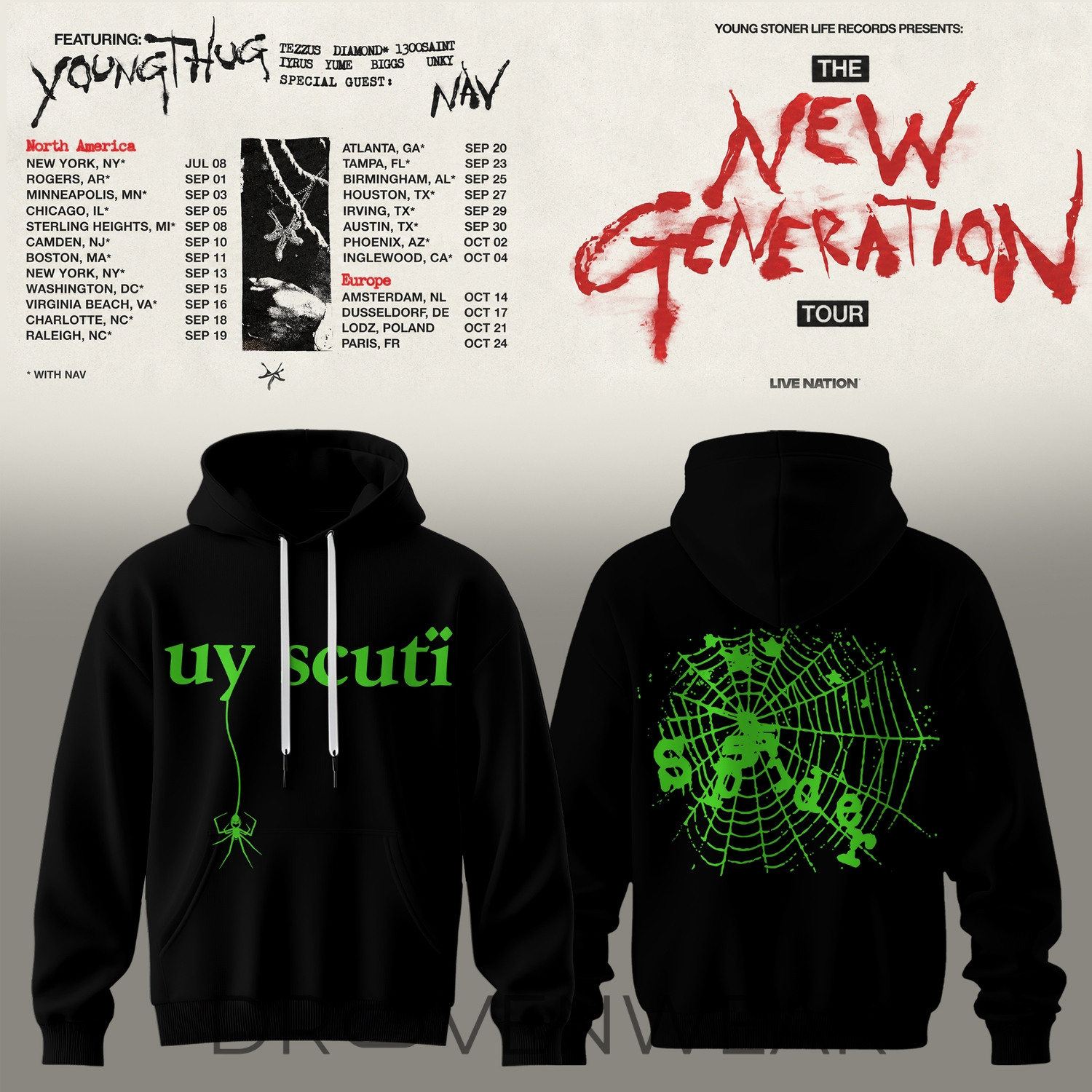 Young Thug The New Generation World Tour 2026 Limited Edition Hoodie V2 Young Thug The New Generation World Tour 2026 Limited Edition Hoodie V2