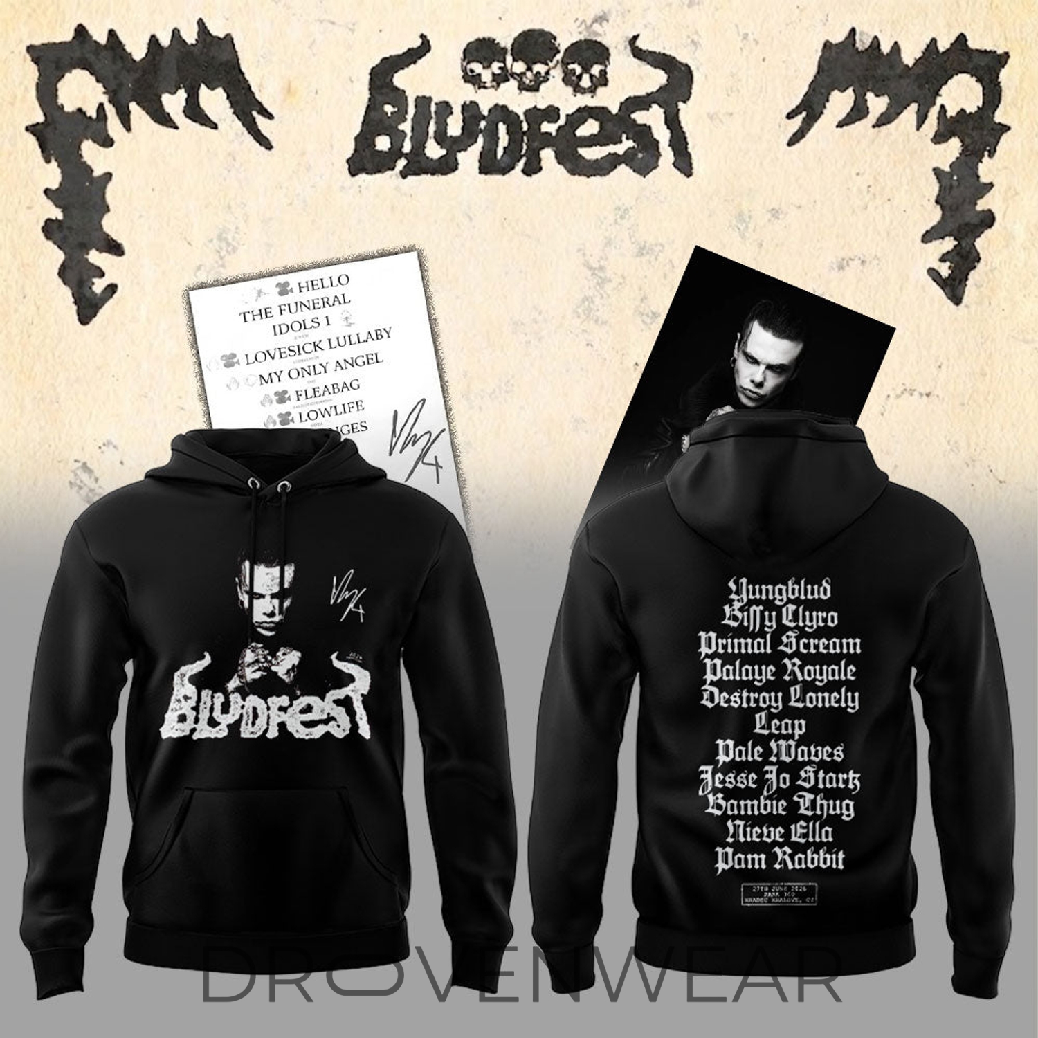 Yungblud Army X Idols - The World Tour Limited Hoodie V2 Yungblud Army X Idols - The World Tour Limited Hoodie V2