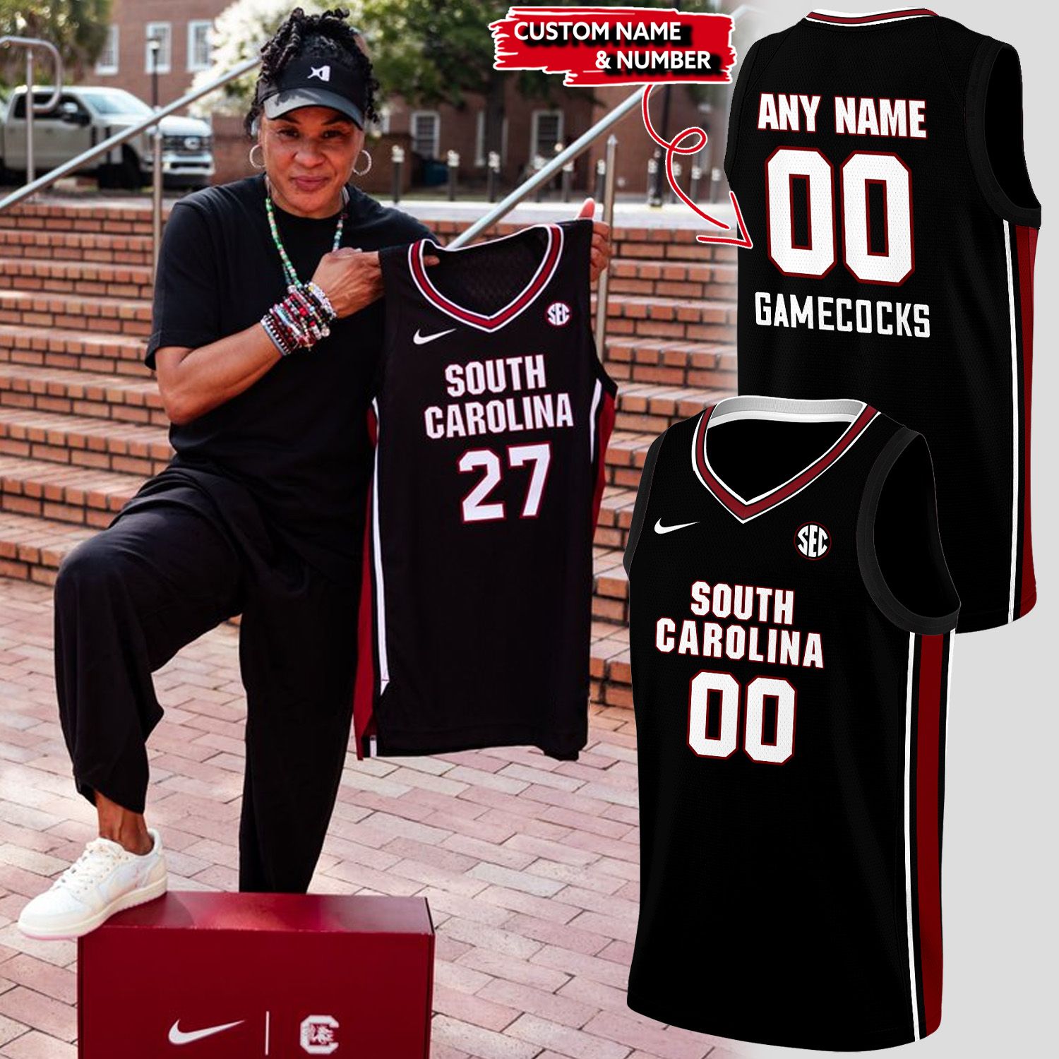 South Carolina Gamecocks Women's Basketball Custom Basketball Jersey South Carolina Gamecocks Women's Basketball Custom Basketball Jersey