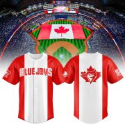 Toronto Blue Jays Canada Day Canadian Flag Red & White Baseball Jersey