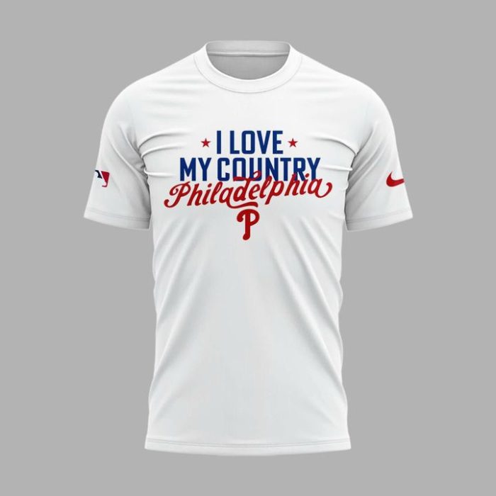 Philadelphia Phillies "I Love My Country Philadelphia" Special Shirt - Image 2