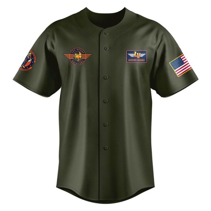 Las Vegas Aviators 2026 Flight Suit Olive Green Special Baseball Jersey - Image 2